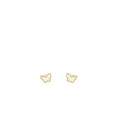 VAN CLEEF AND ARPELS SWEET BUTTERFLIES EARSTUDS 18K YELLOW GOLD / MOTHER OF PEARL