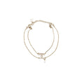 CHANEL DOUBLE CHAINS CHOCKER CRYSTAL/PEARL LIGHT GOLD TONE