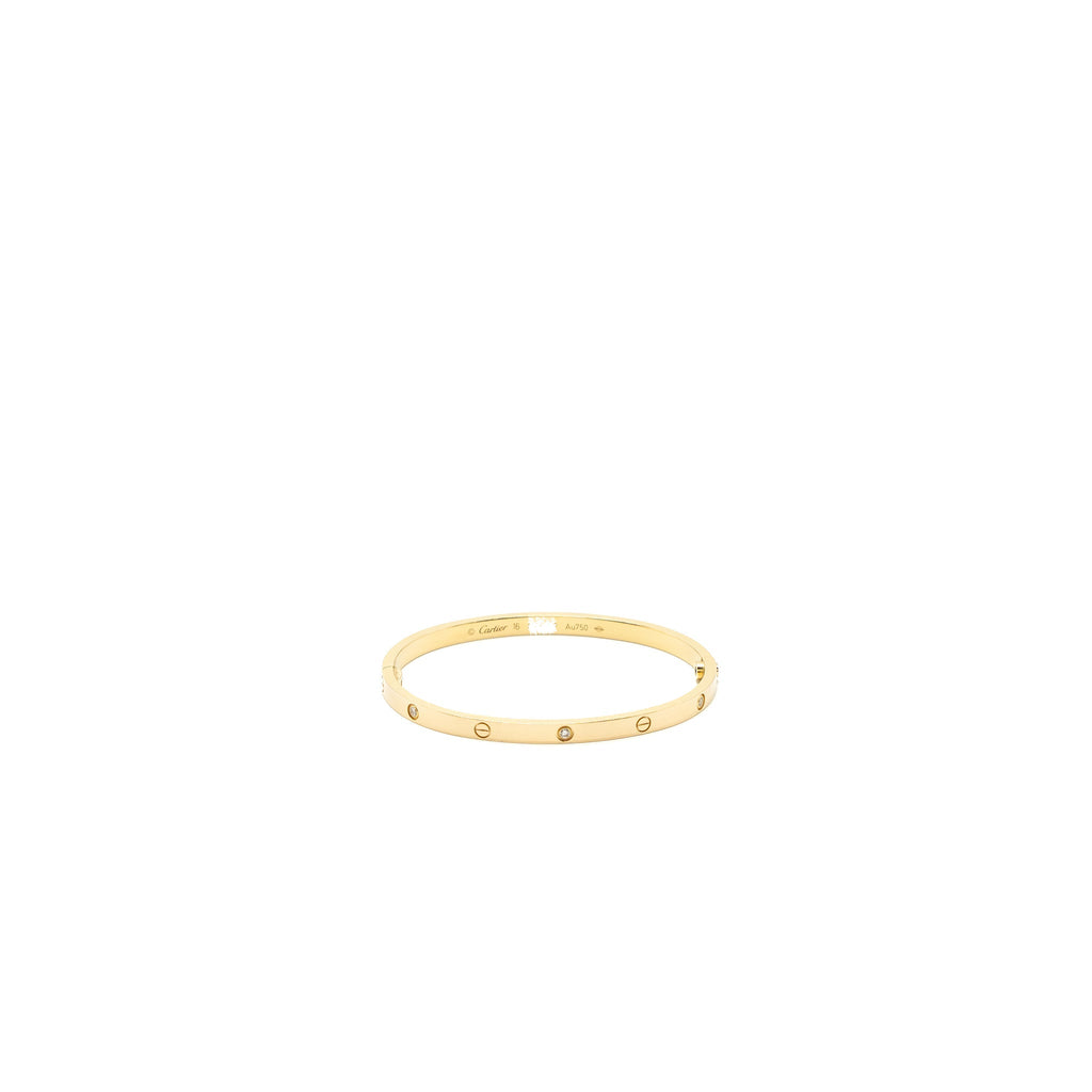 CARTIER LOVE BRACELET YELLOW GOLD 6 DIAMONDS
