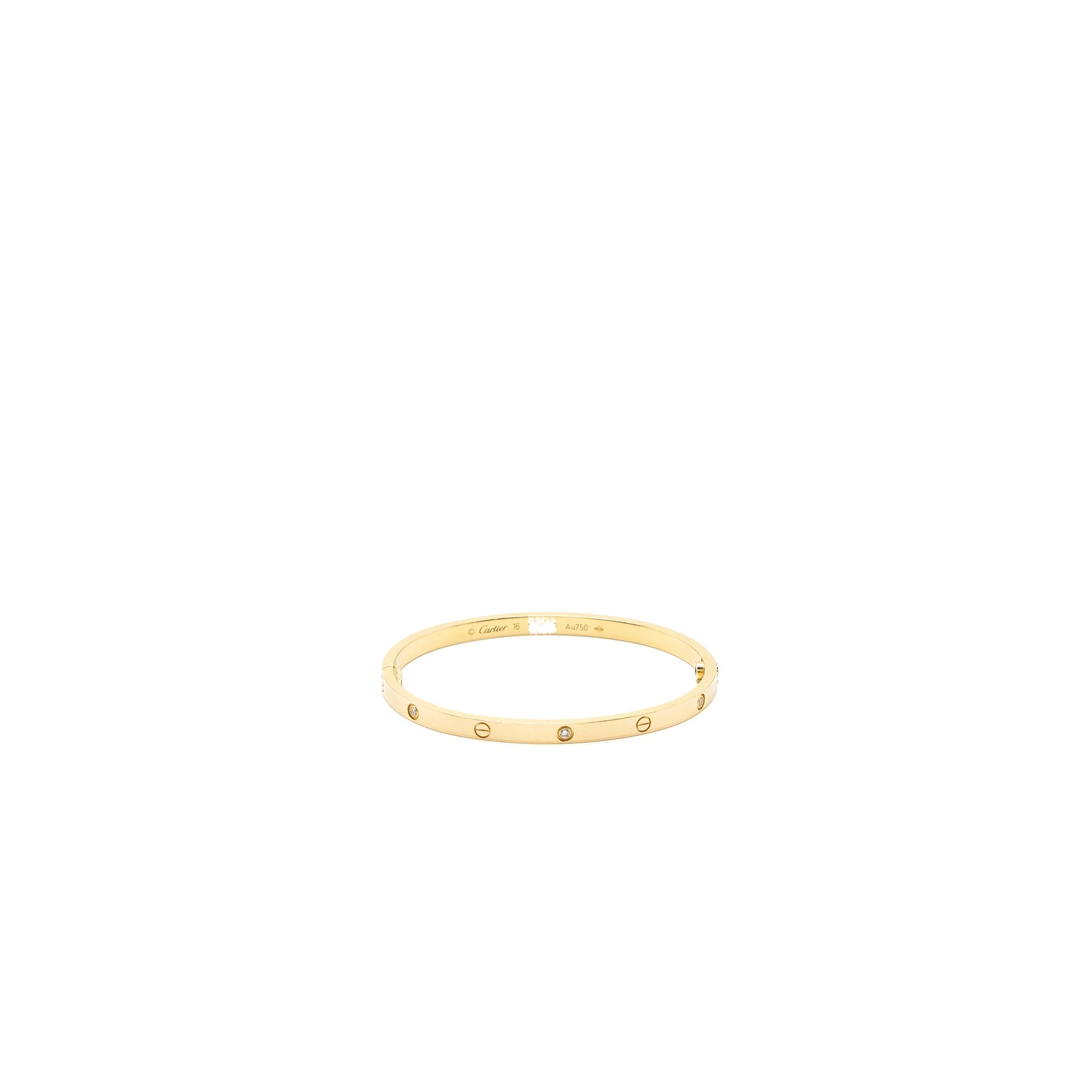 CARTIER LOVE BRACELET YELLOW GOLD 6 DIAMONDS