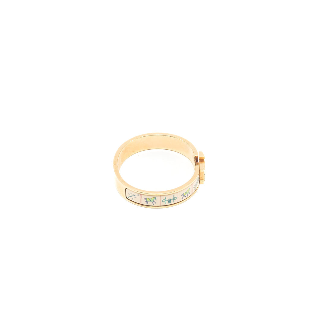 HERMES CLIC H COUVERTURES ET TENUES DE JOU BRACELET MULTICOLOUR GHW