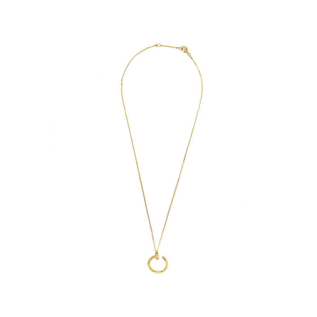CARTIER JUST UN CLOU NECKLACE WTH DIAMONDS, YELLOW GOLD
