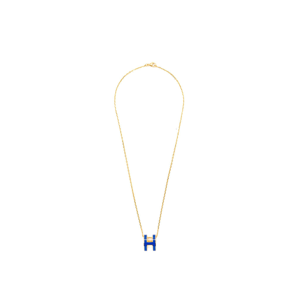 HERMES POP H PENDANT ROYAL BLUE GHW