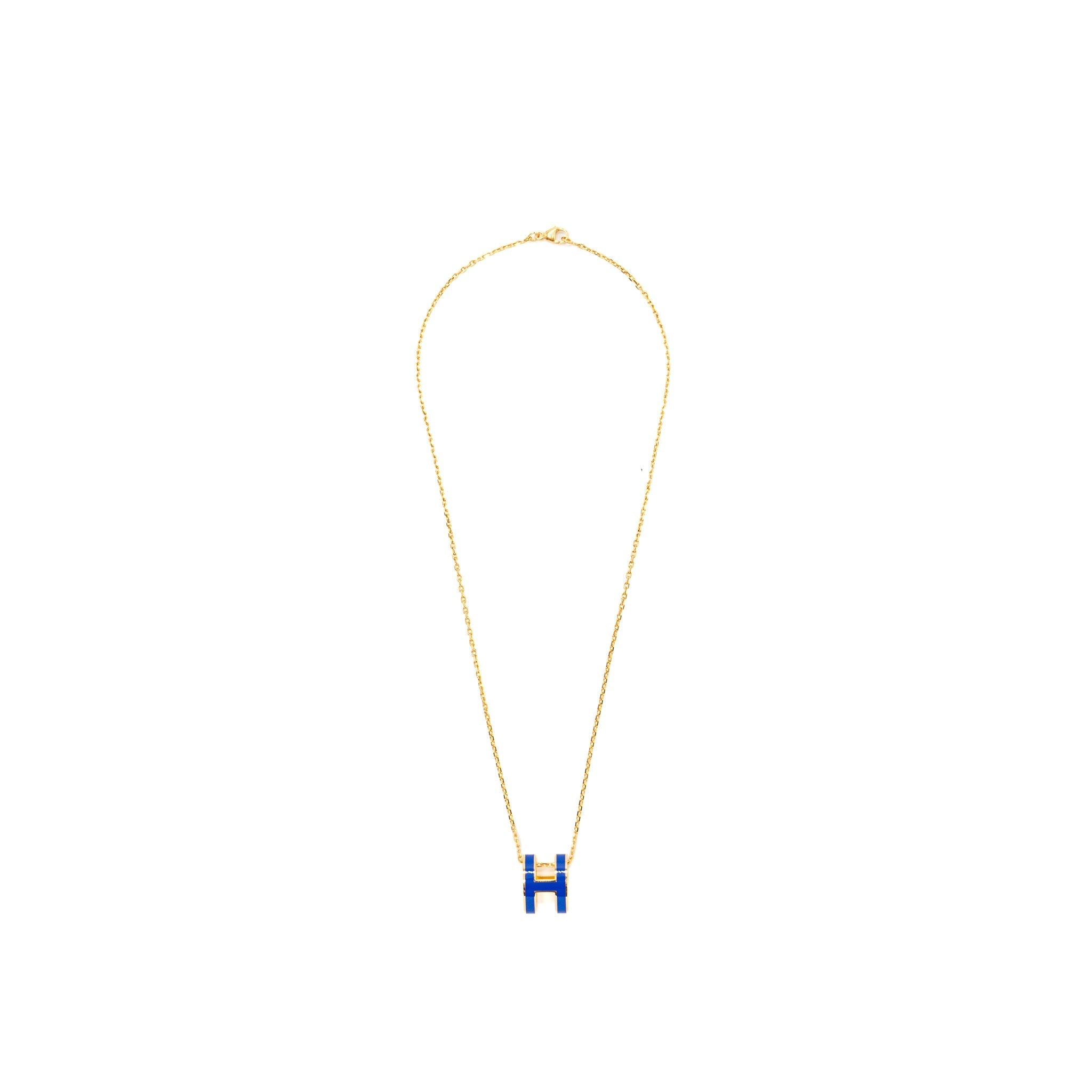 HERMES POP H PENDANT ROYAL BLUE GHW