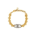 CHANEL CC CHAIN BRACELET CRYSTAL MULTICOLOUR TONE