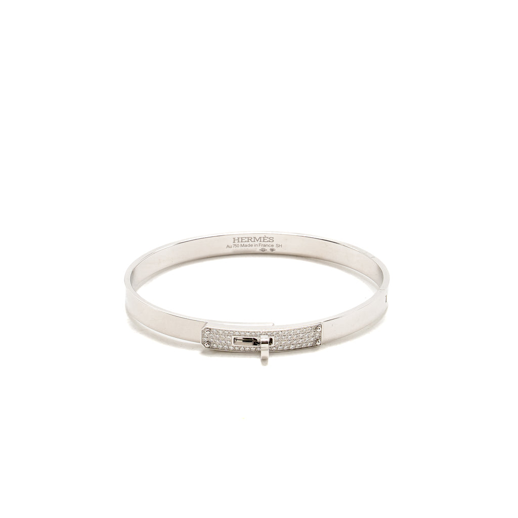 HERMES KELLY BRACELET WHITE GOLD WITH DIAMONDS