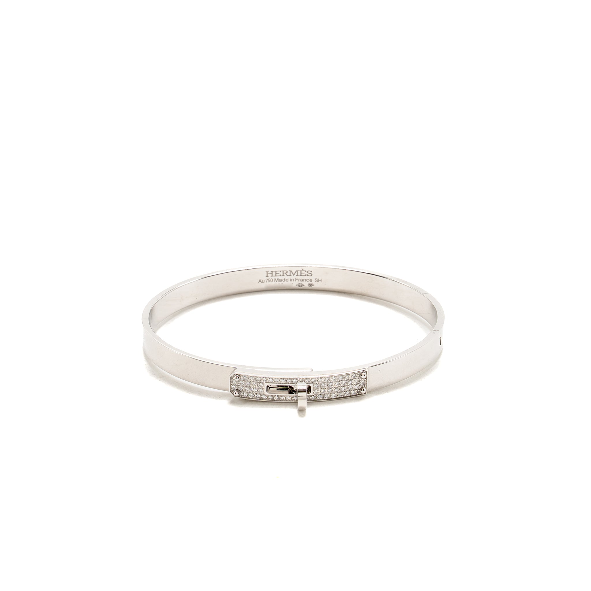 HERMES KELLY BRACELET WHITE GOLD WITH DIAMONDS