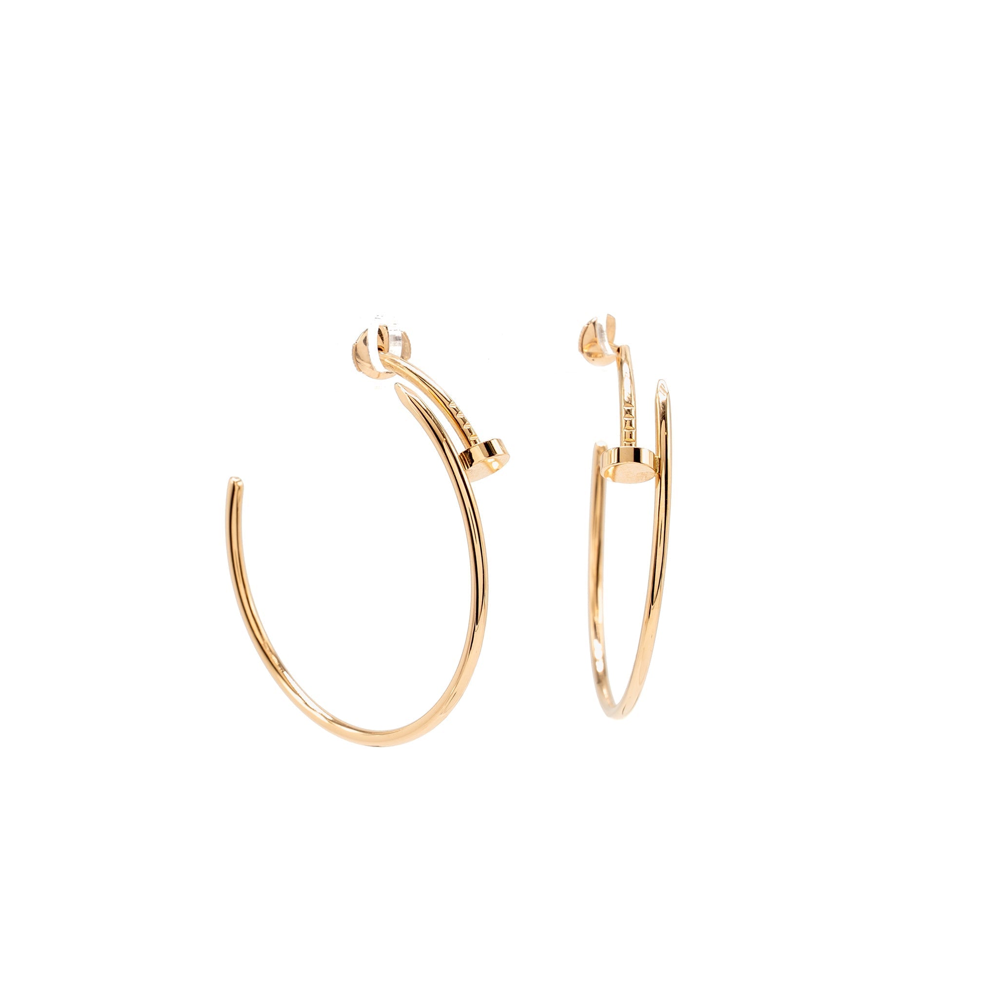 CARTIER JUSTE UN CLOU HOOP EARRINGS ROSE GOLD