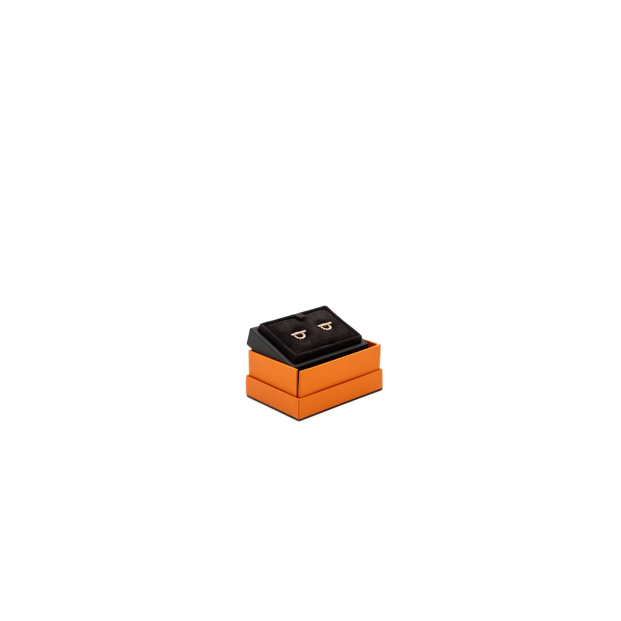 HERMES FINESSE EARRINGS ROSE GOLD DIAMONDS