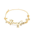 CHANEL I LOVE COCO LETTER CHOCKER GOLD TONE