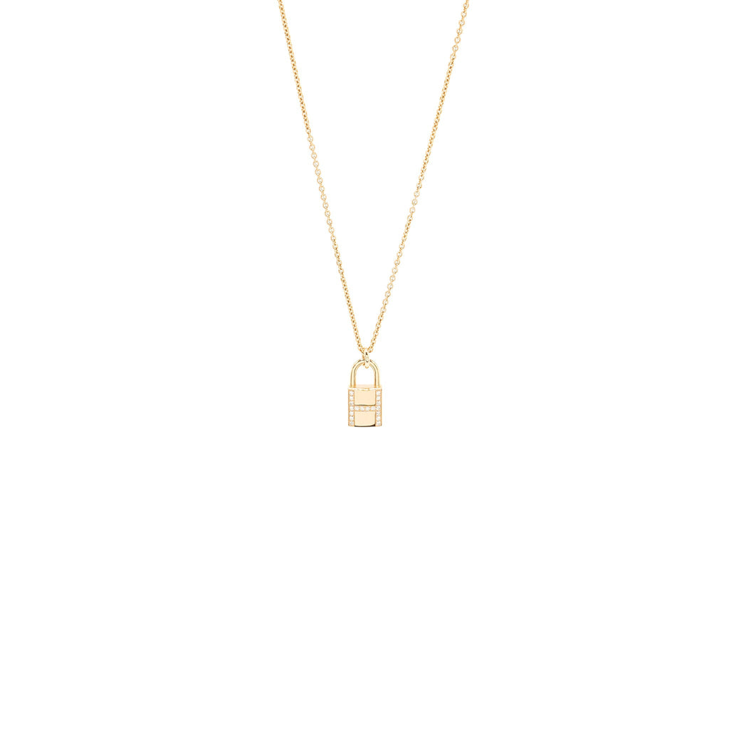 HERMES KELLY CADENAS PENDANT ROSE GOLD, DIAMONDS