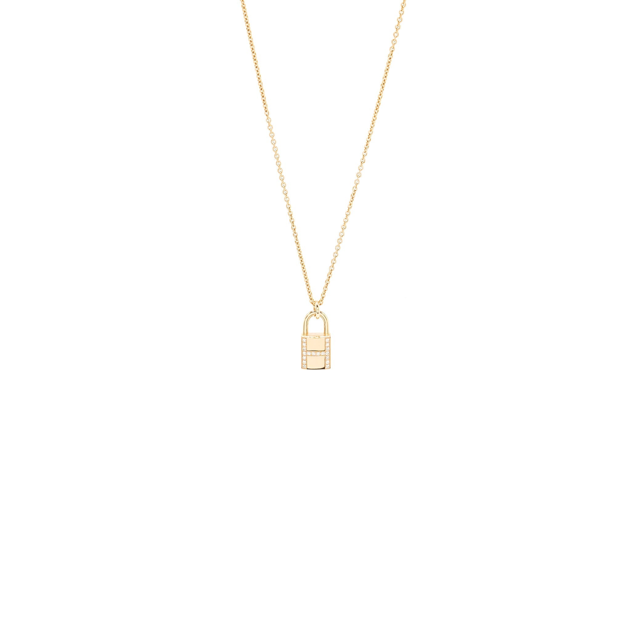 HERMES KELLY CADENAS PENDANT ROSE GOLD, DIAMONDS