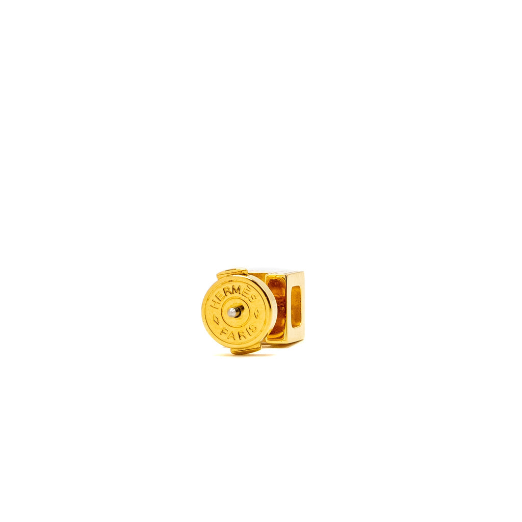 HERMES CUBE CAGE POP H EARRINGS BLACK GHW