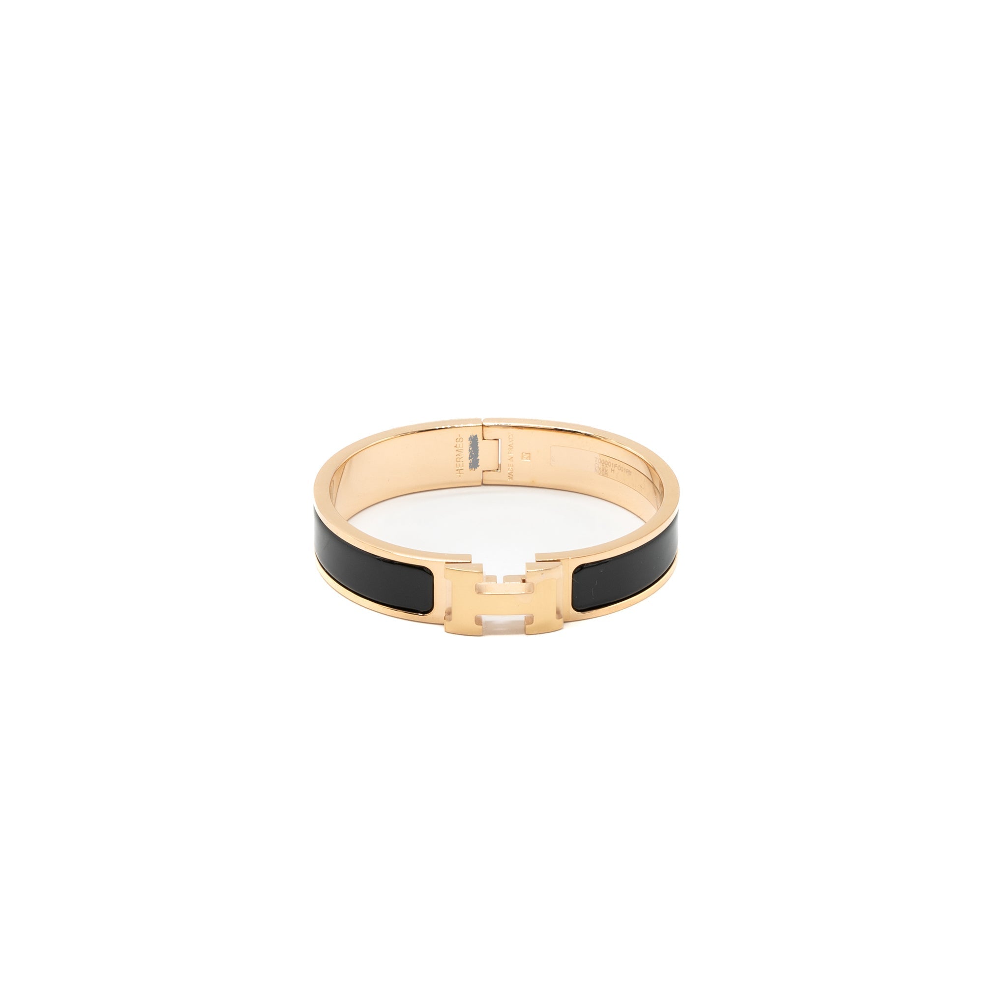 HERMES CLIC H BRACELET BLACK RGHW