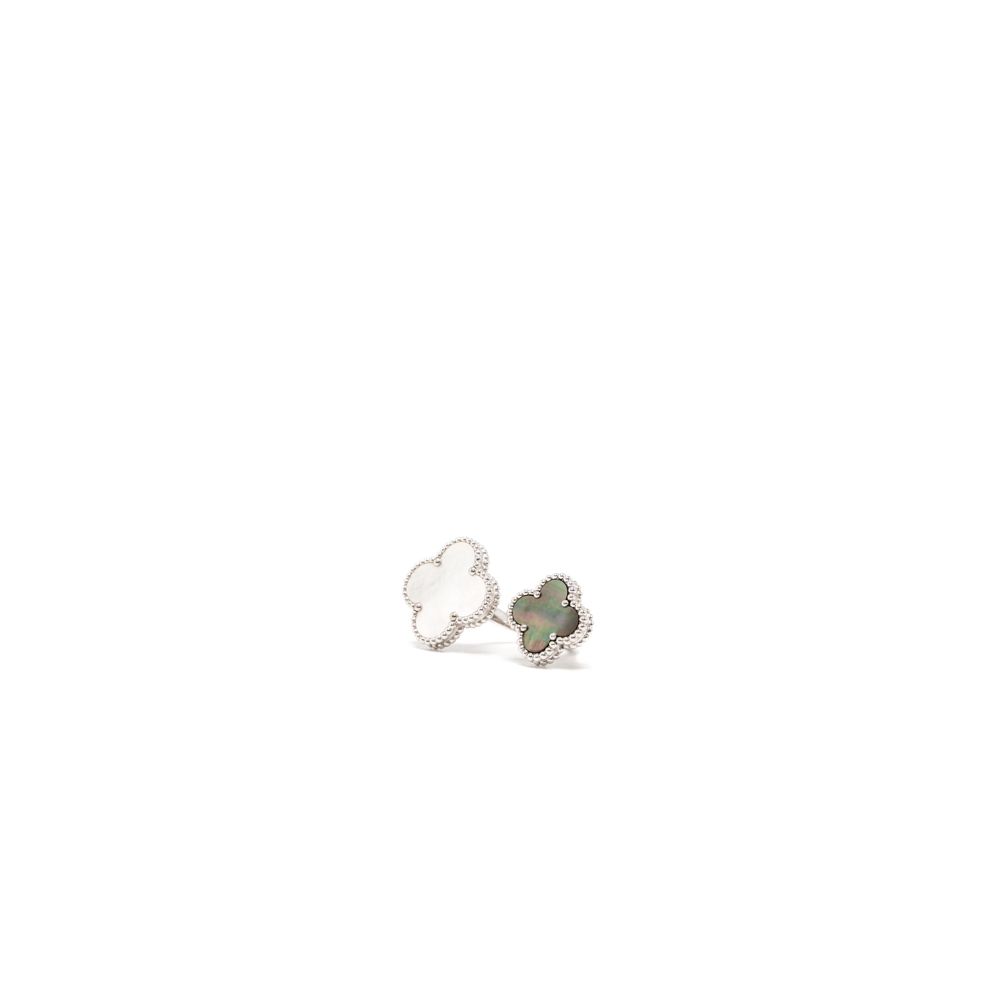 VAN CLEEF&ARPELS MAGIC ALHAMBRA BETWEEN THE FINGER RING MOTHER OF PEARL WHITE GOLD