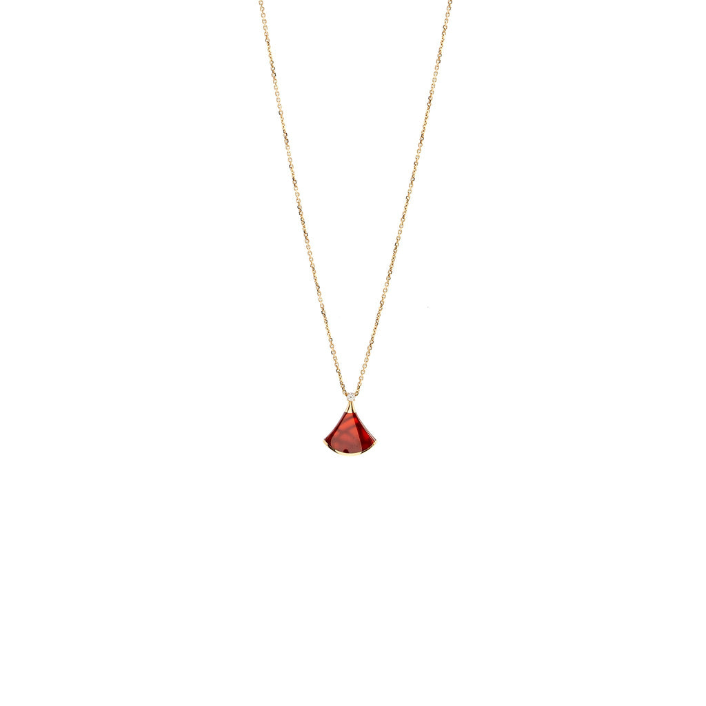 BVLGARI DIVA’S DREAM NECKLACE CARNELIAN ROSE GOLD/DIAMOND