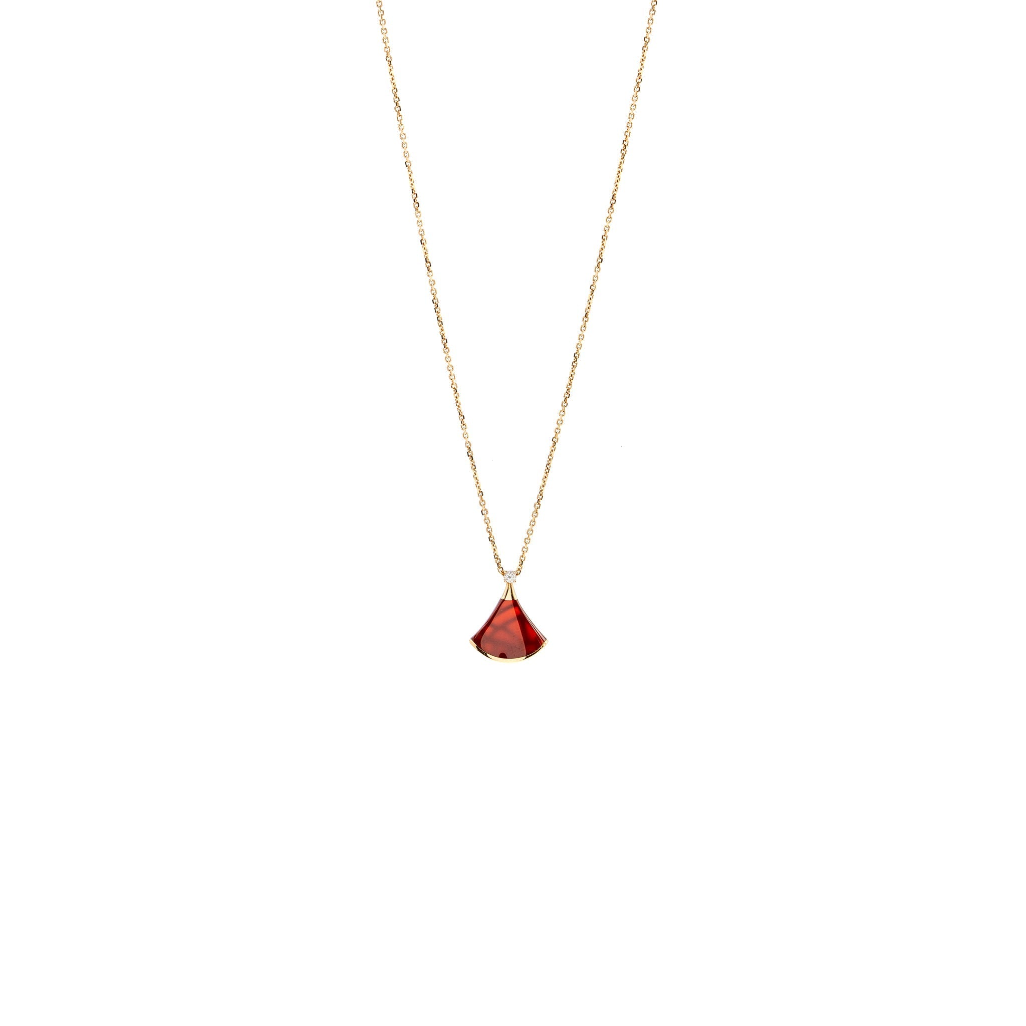 BVLGARI DIVA’S DREAM NECKLACE CARNELIAN ROSE GOLD/DIAMOND