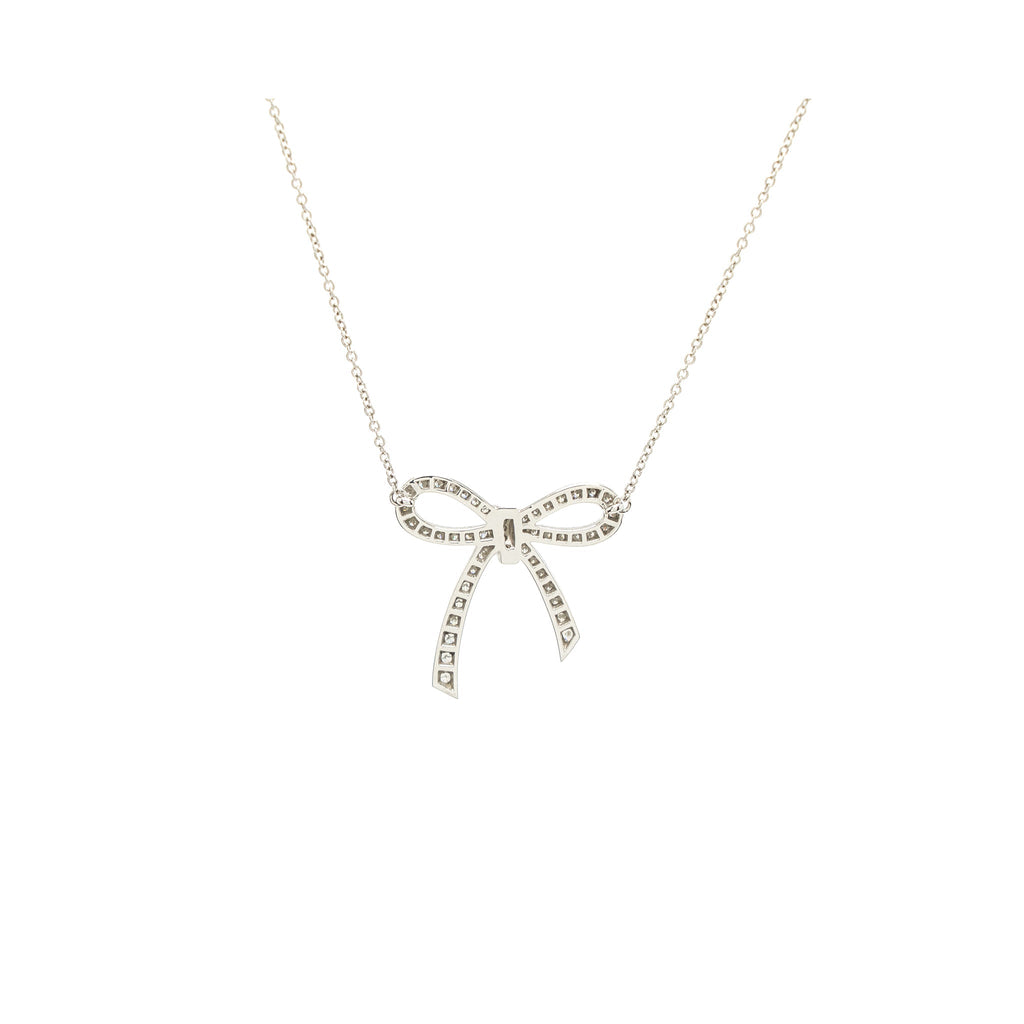 TIFFANY BOW PENDANT PLATINUM, DIAMONDS
