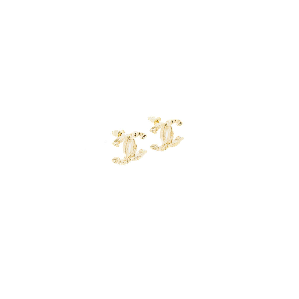 CHANEL CC LOGO EARRINGS LGHW