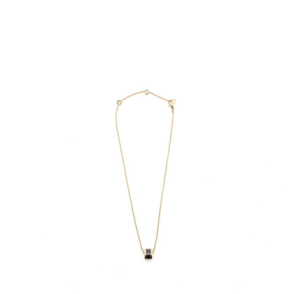 BVLGARI B.ZERO NECKLACE BLACK CERAMIC / 18K ROSE GOLD