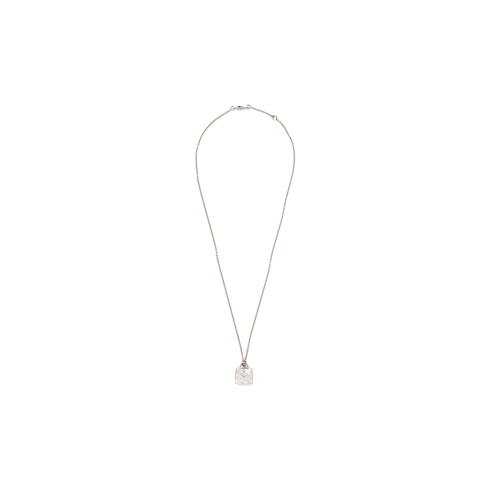 HERMES KELLY AMULETTE PENDANT WHITE GOLD, DIAMONDS