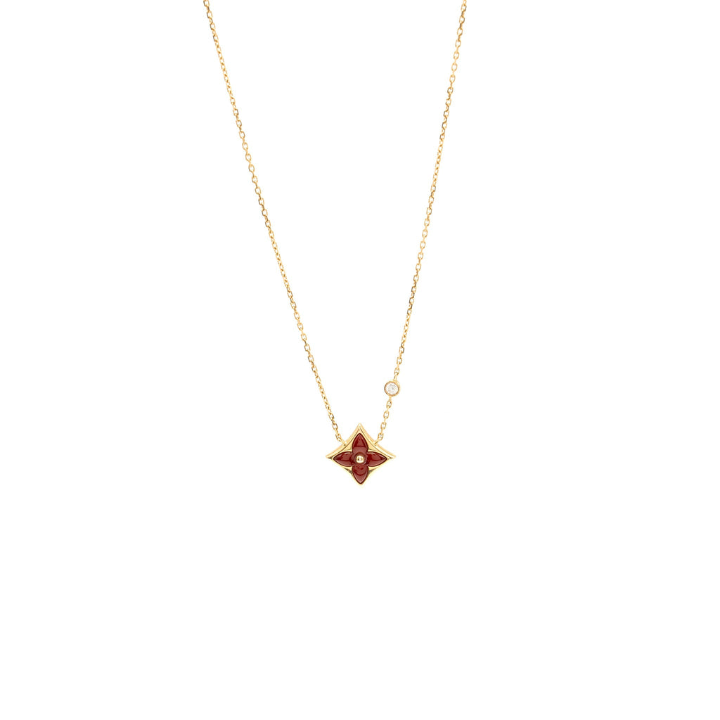 LOUIS VUITTON COLOUR BLOSSOM BB STAR PENDANT, PINK GOLD, CORNELIAN, DIAMOND