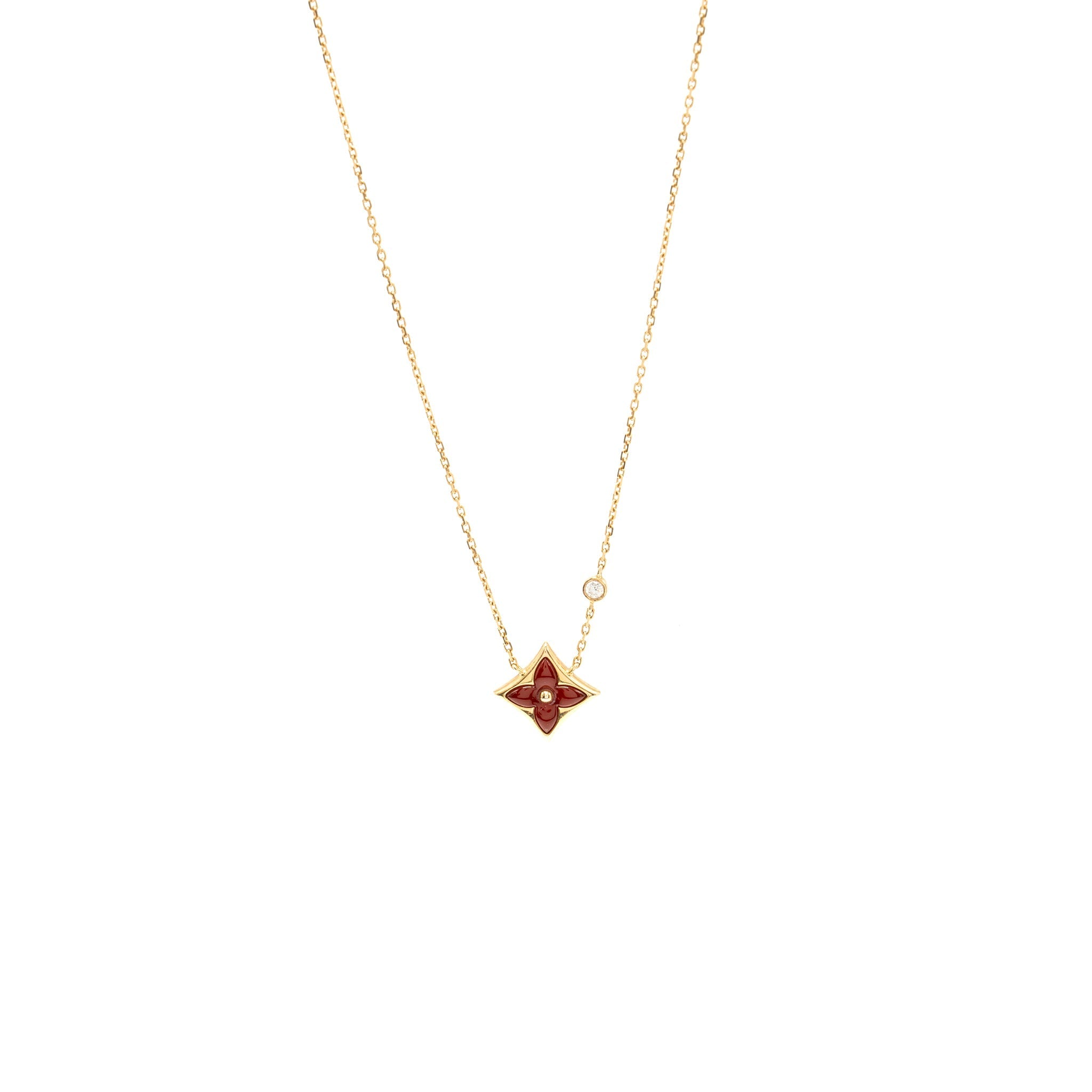 LOUIS VUITTON COLOUR BLOSSOM BB STAR PENDANT, PINK GOLD, CORNELIAN, DIAMOND