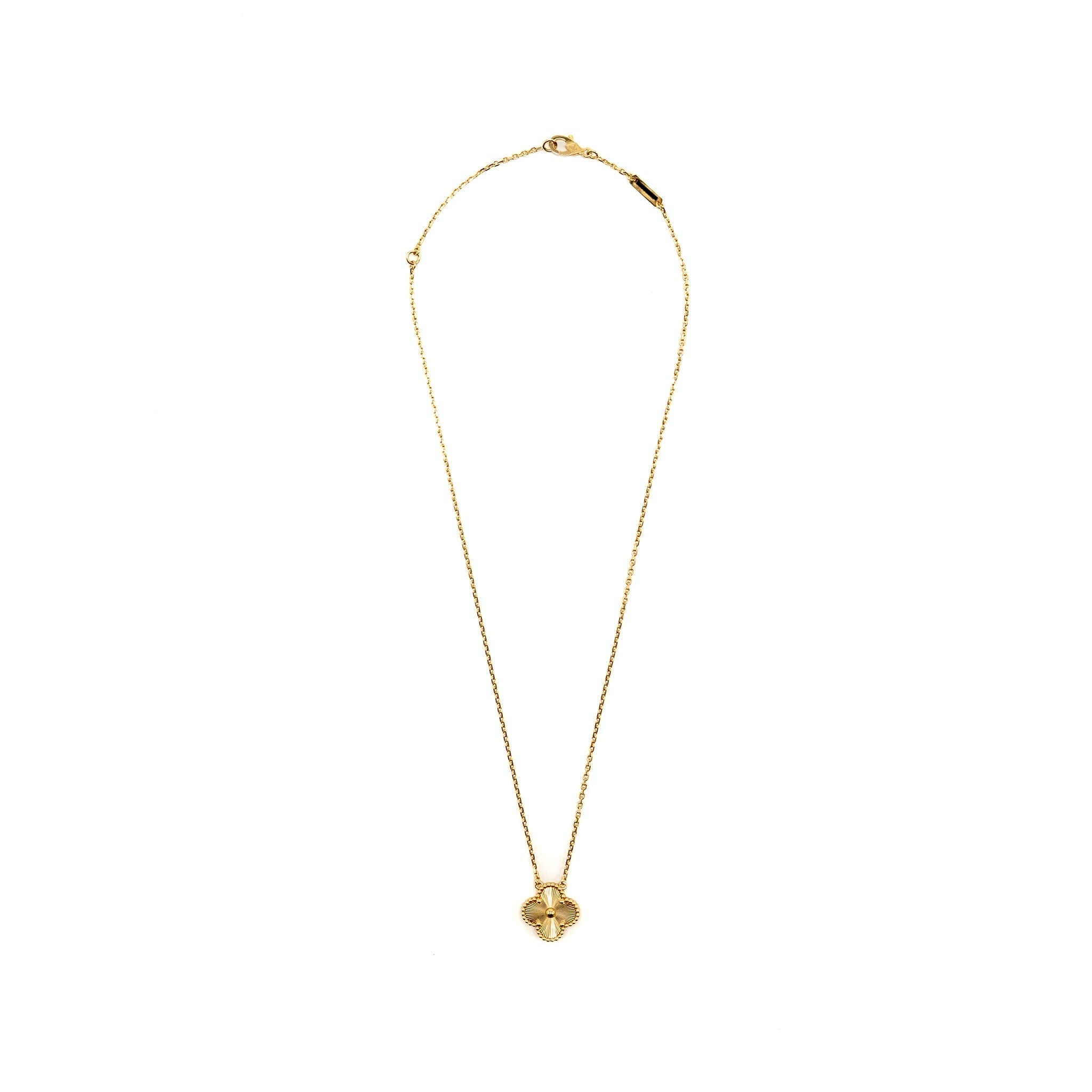 VAN CLEEF AND ARPELS VINTAGE ALHAMBRA PENDANT YELLOW GOLD