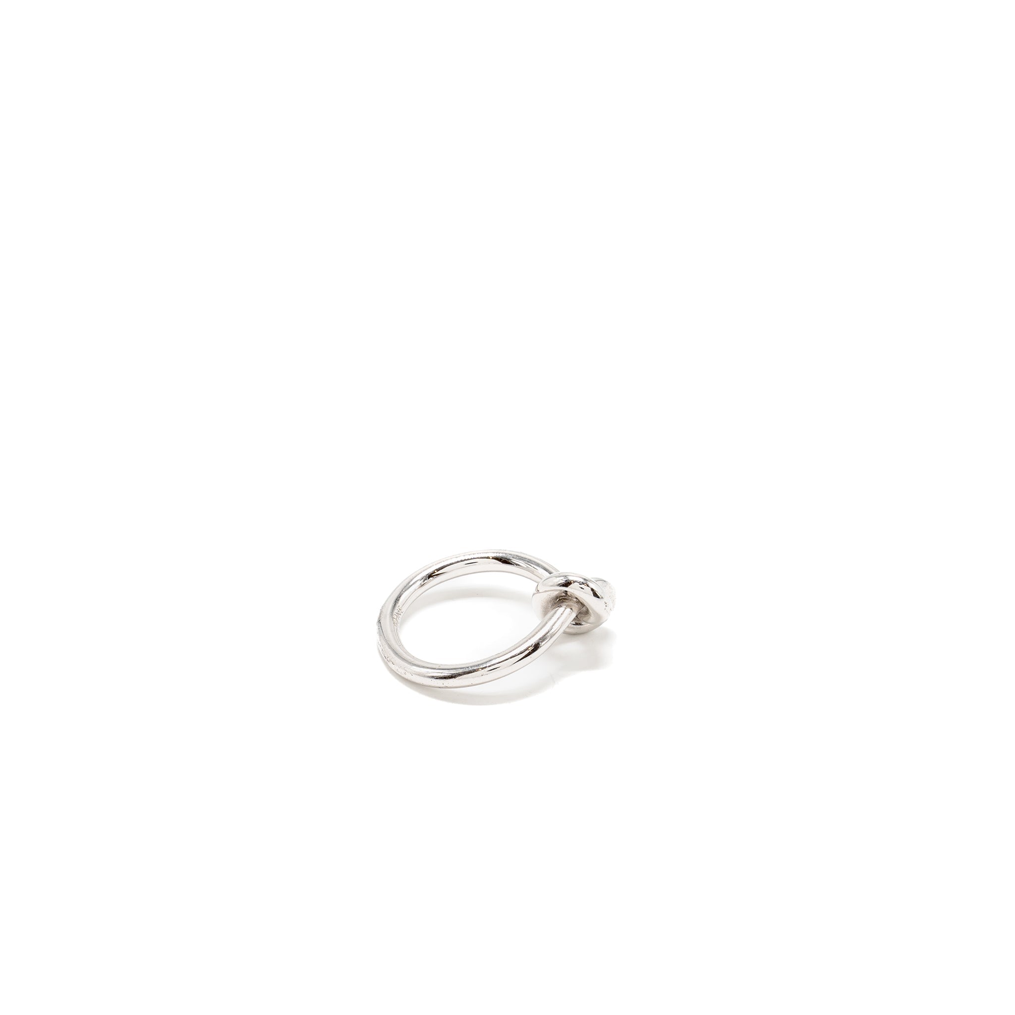 CELINE KNOT RING BRASS RHODIUM SILVER TONE