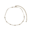 CHANEL MINI CC LOGO 7 MOTIF NECKLACE SILVER TONE