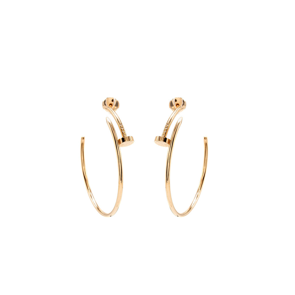 CARTIER JUSTE UN CLOU HOOP EARRINGS ROSE GOLD