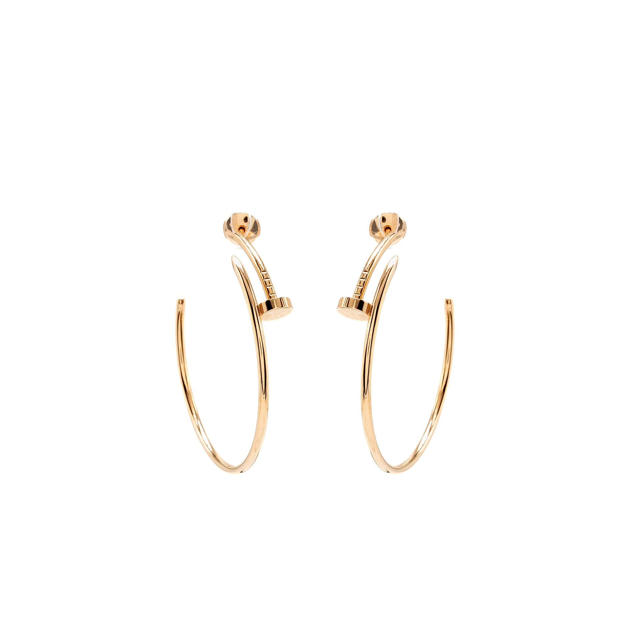 CARTIER JUSTE UN CLOU HOOP EARRINGS ROSE GOLD