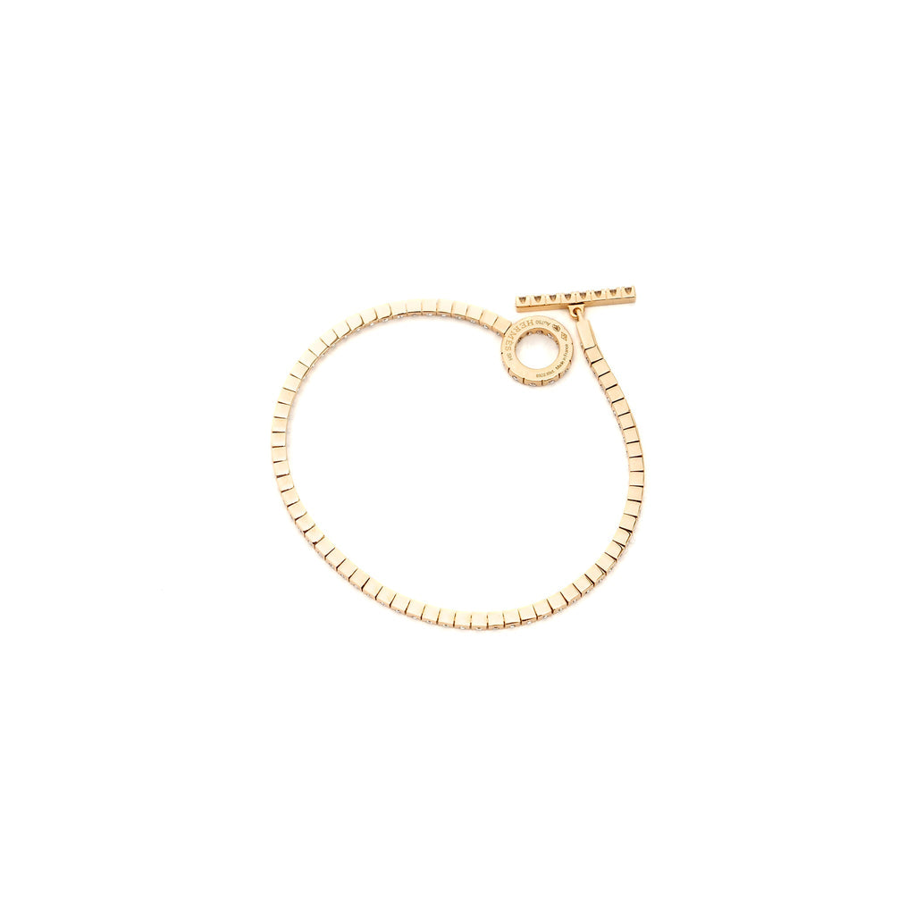 HERMES FINESSE BRACELET DIAMOND PAVED ROSE GOLD