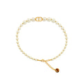 DIOR 30 MONTAIGNE SHORT PEARL NECKLACE GOLD TONE