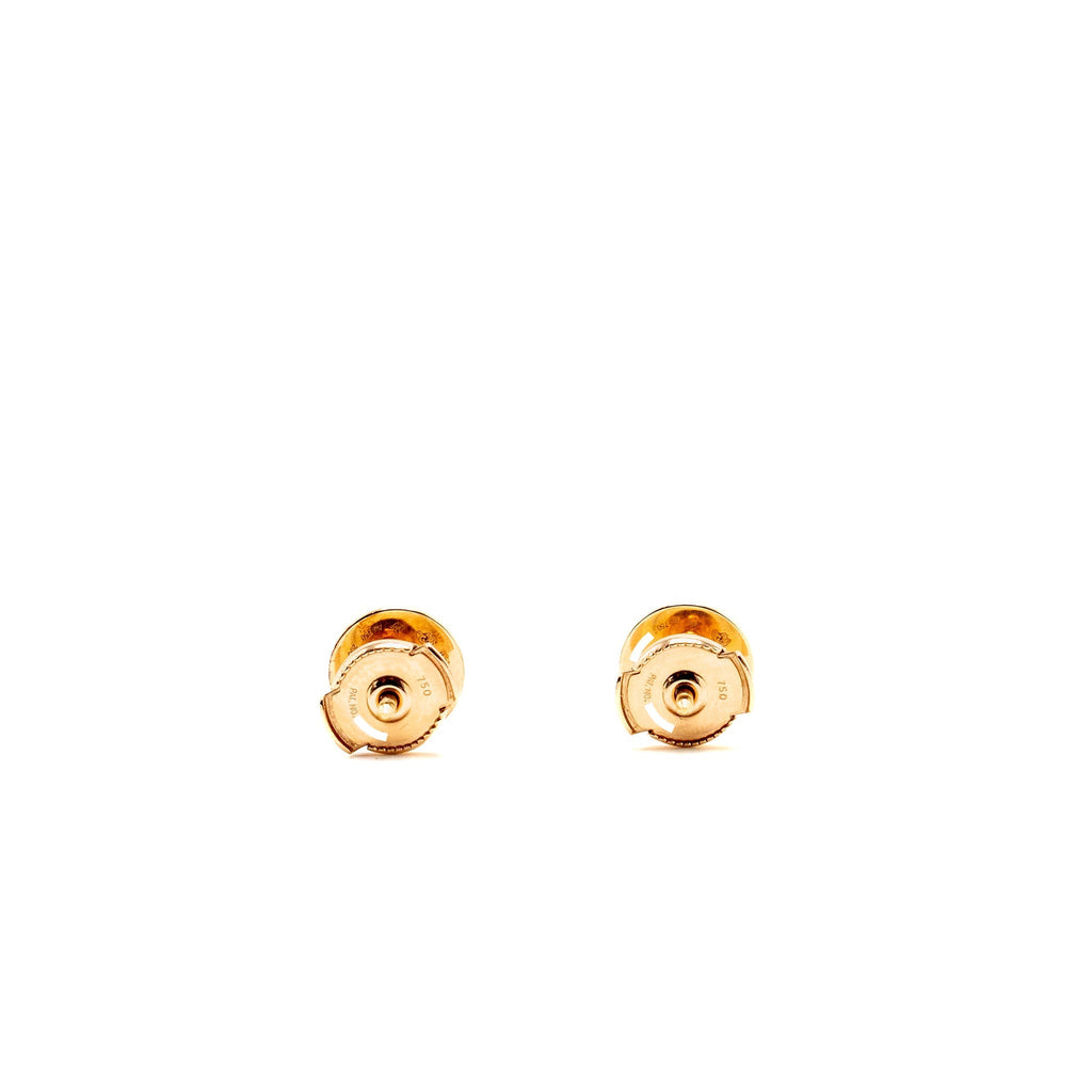 HERMES EX- LIBRIS EARRINGS ROSE GOLD