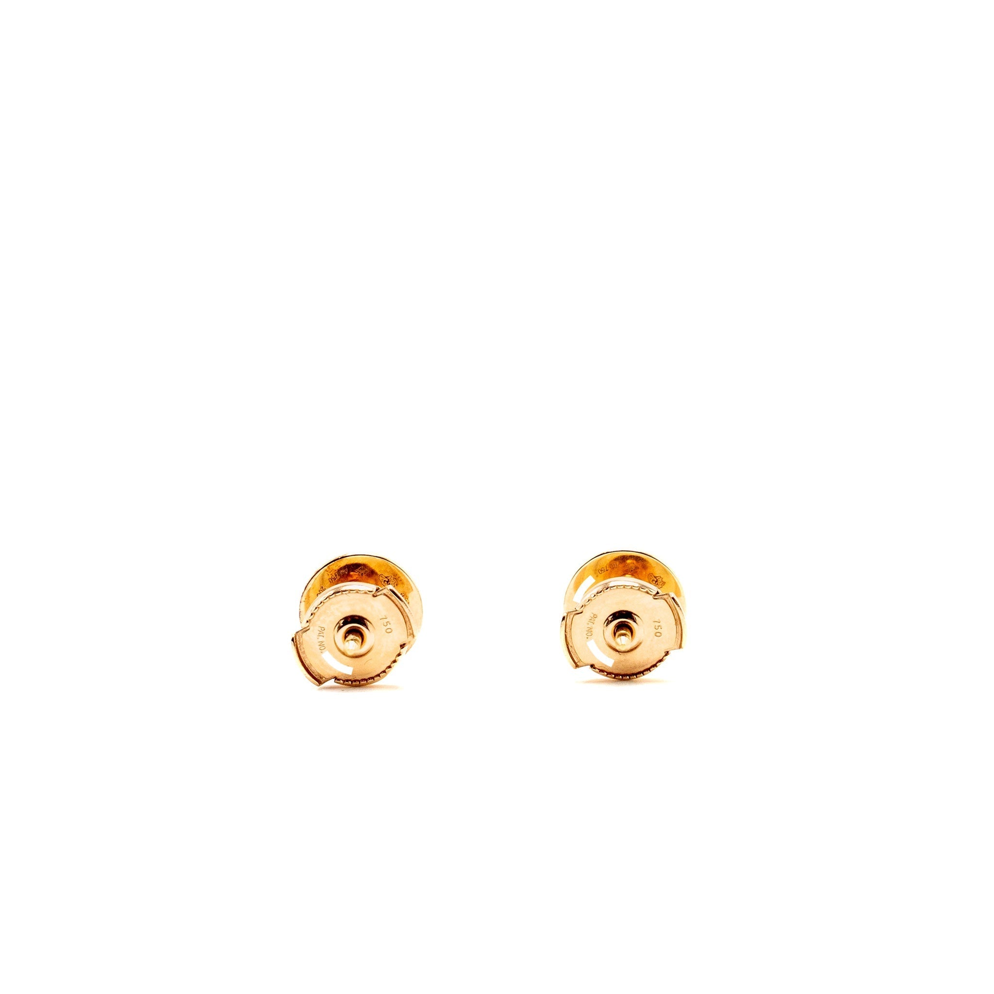 HERMES EX- LIBRIS EARRINGS ROSE GOLD