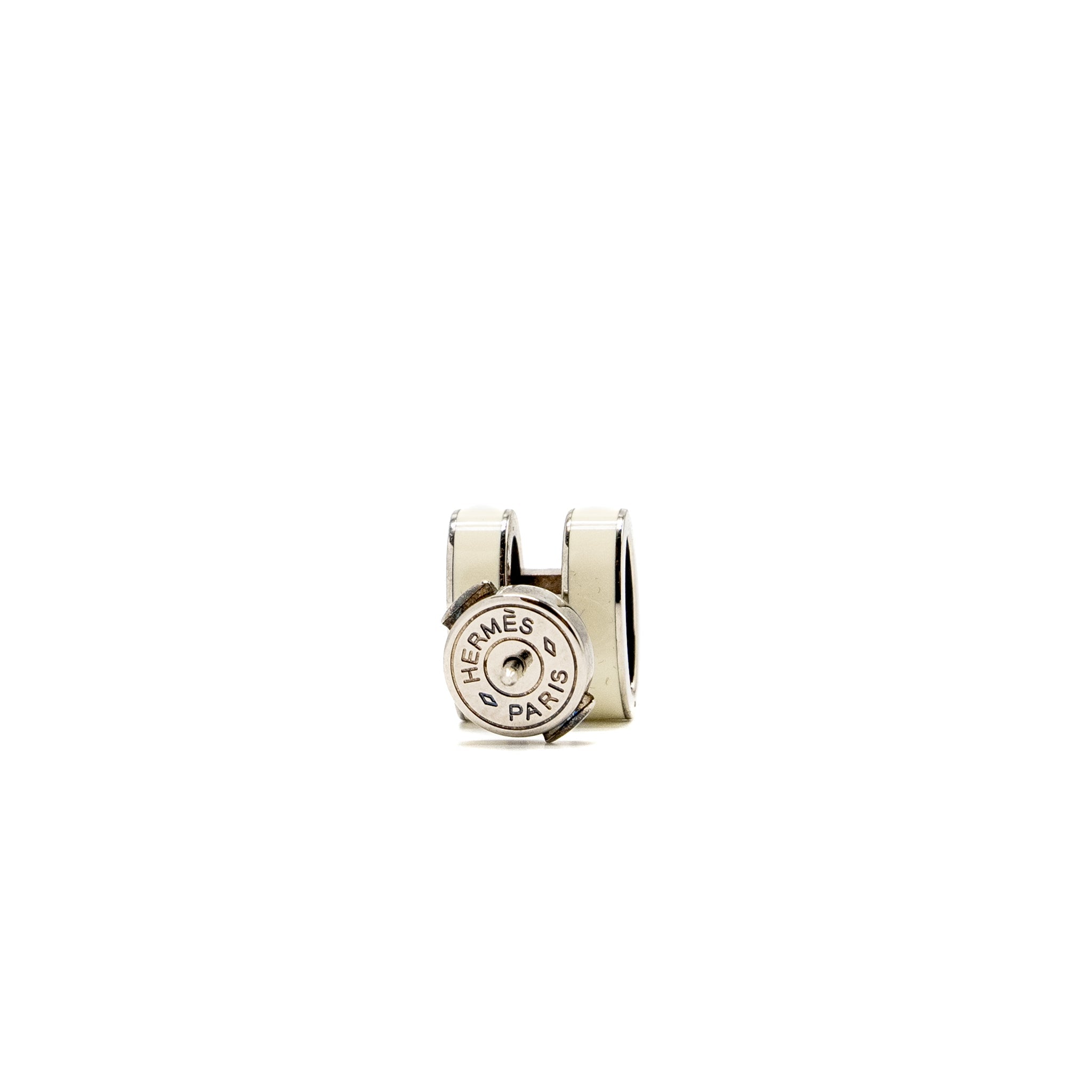 HERMES POP H EARRINGS BLANC SHW