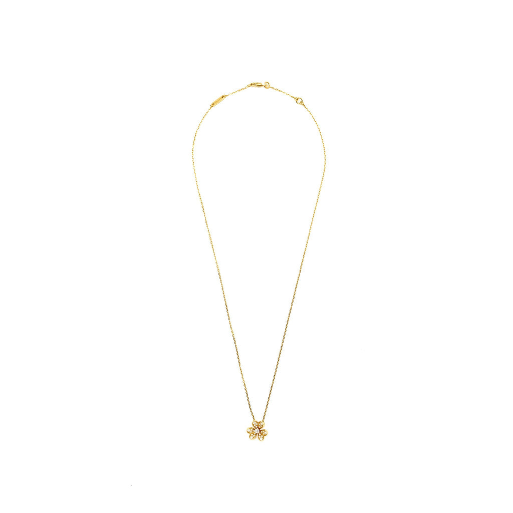 VAN CLEEF & ARPELS FRIVOLE PENDANT YELLOW GOLD DIAMONDS