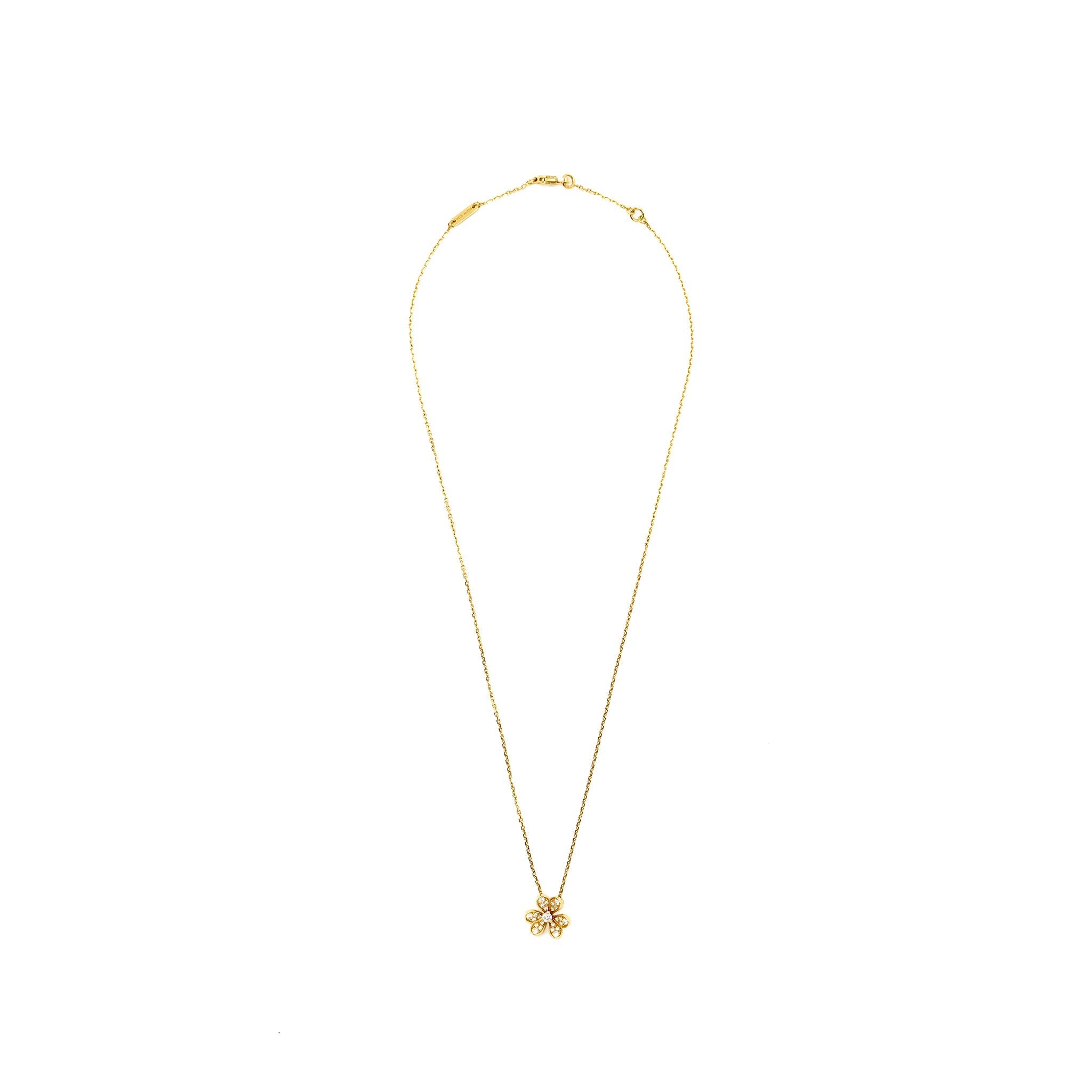 VAN CLEEF & ARPELS FRIVOLE PENDANT YELLOW GOLD DIAMONDS