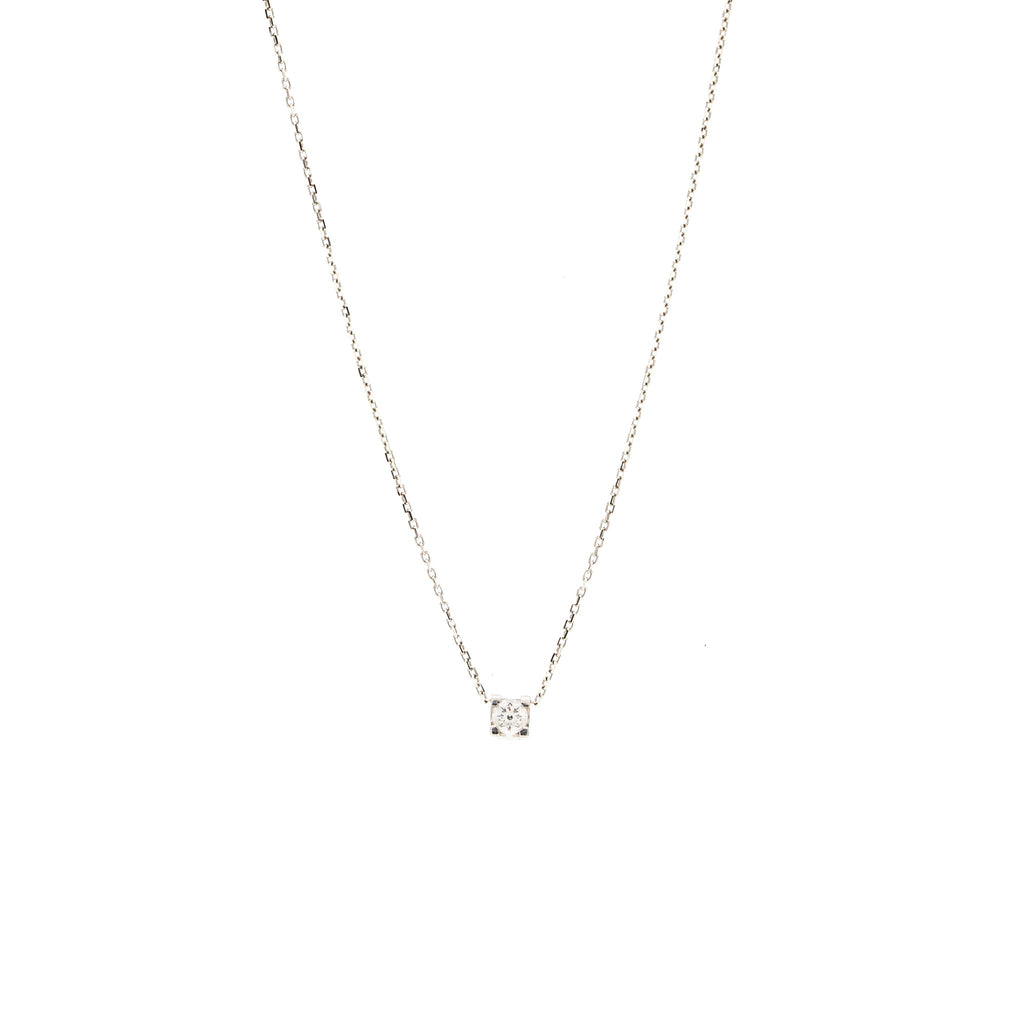 CARTIER C DE NECKLACE WHITE GOLD, 0.19CT E COLOUR VVS1 DIAMOND