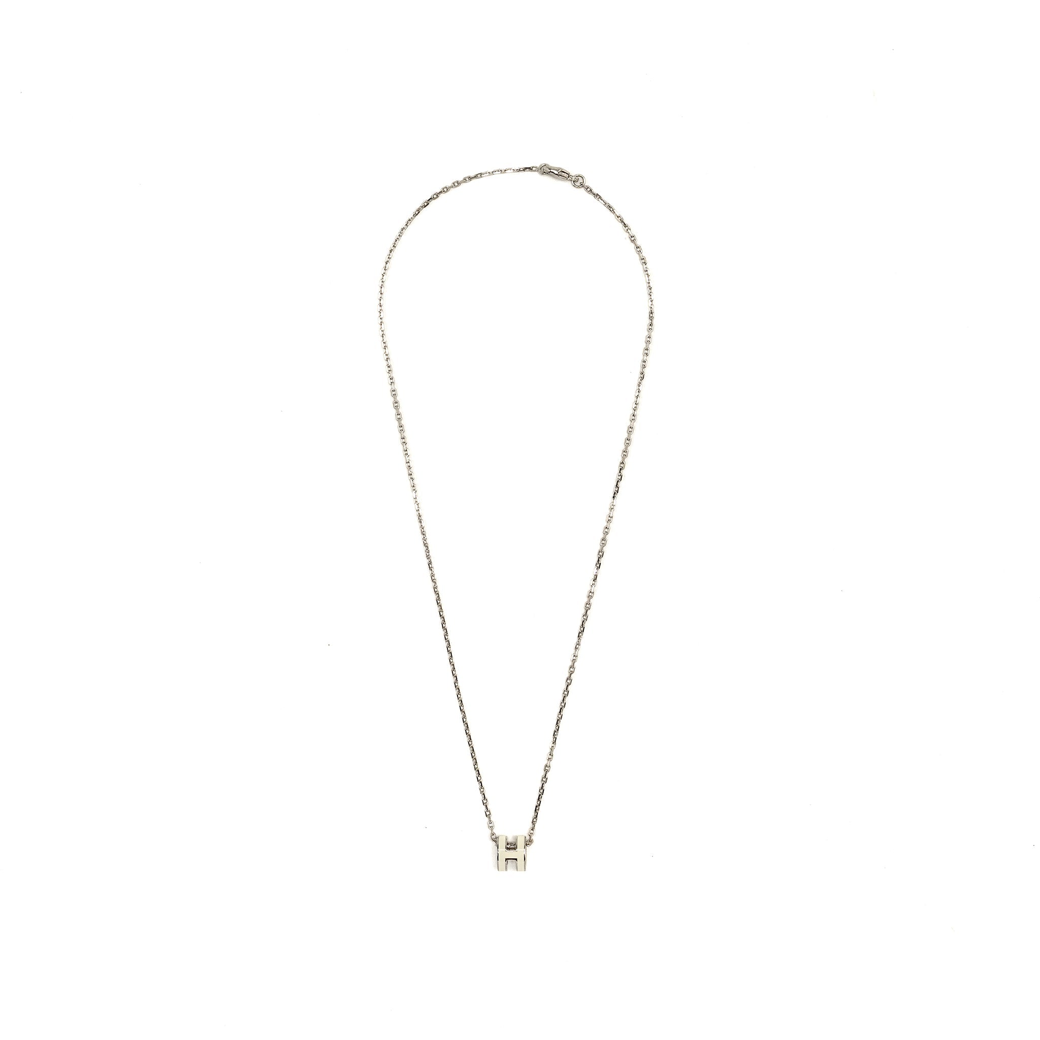 HERMES MINI POP H PENDANT BLANC SHW
