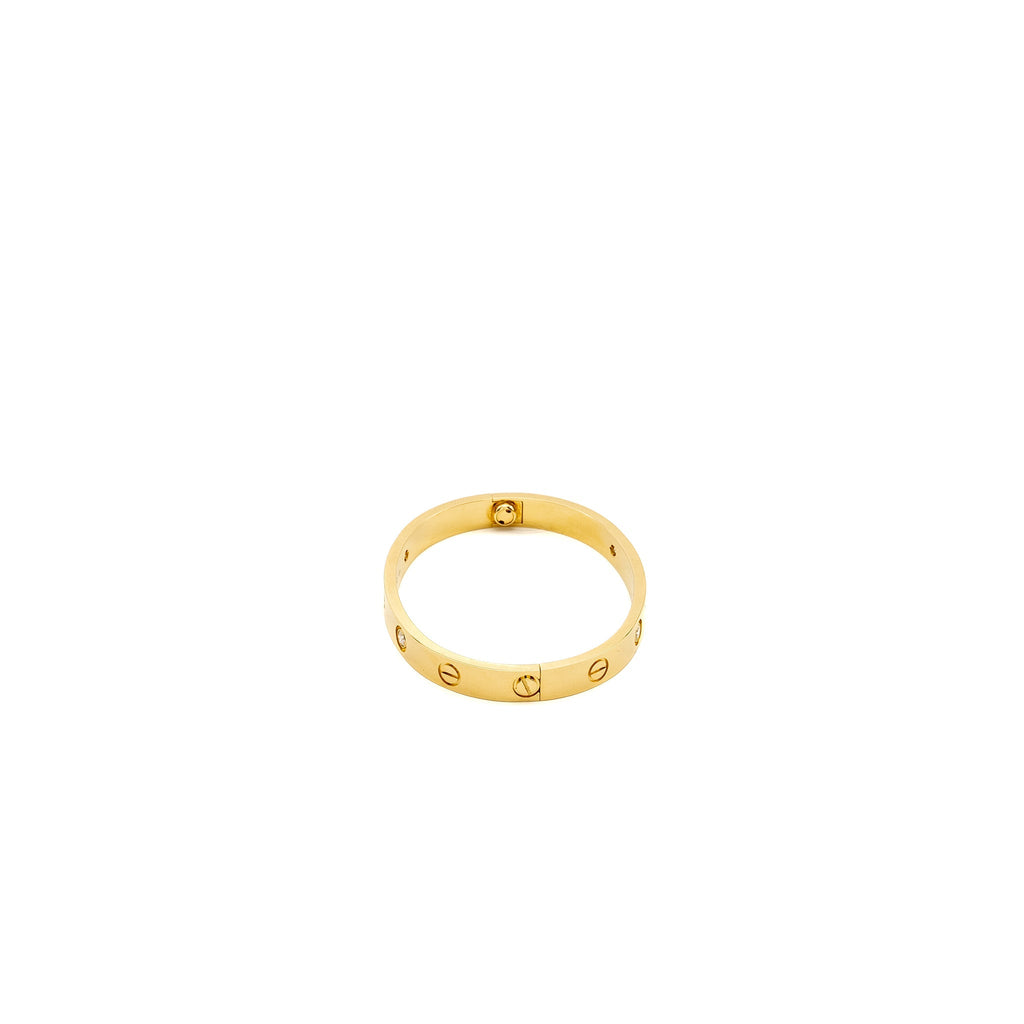 CARTIER LOVE BRACELET YELLOW GOLD 4 DIAMONDS
