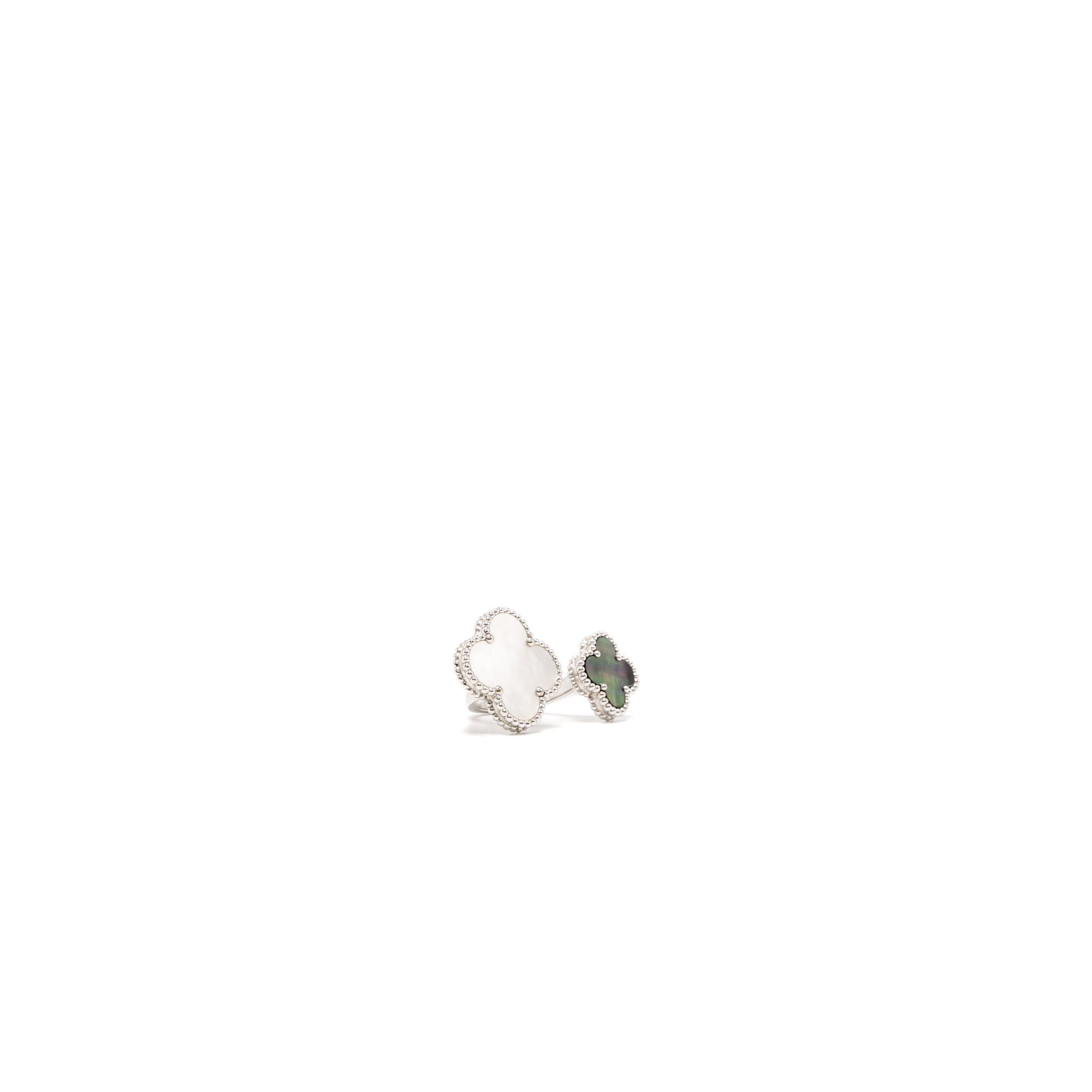 VAN CLEEF&ARPELS MAGIC ALHAMBRA BETWEEN THE FINGER RING MOTHER OF PEARL WHITE GOLD