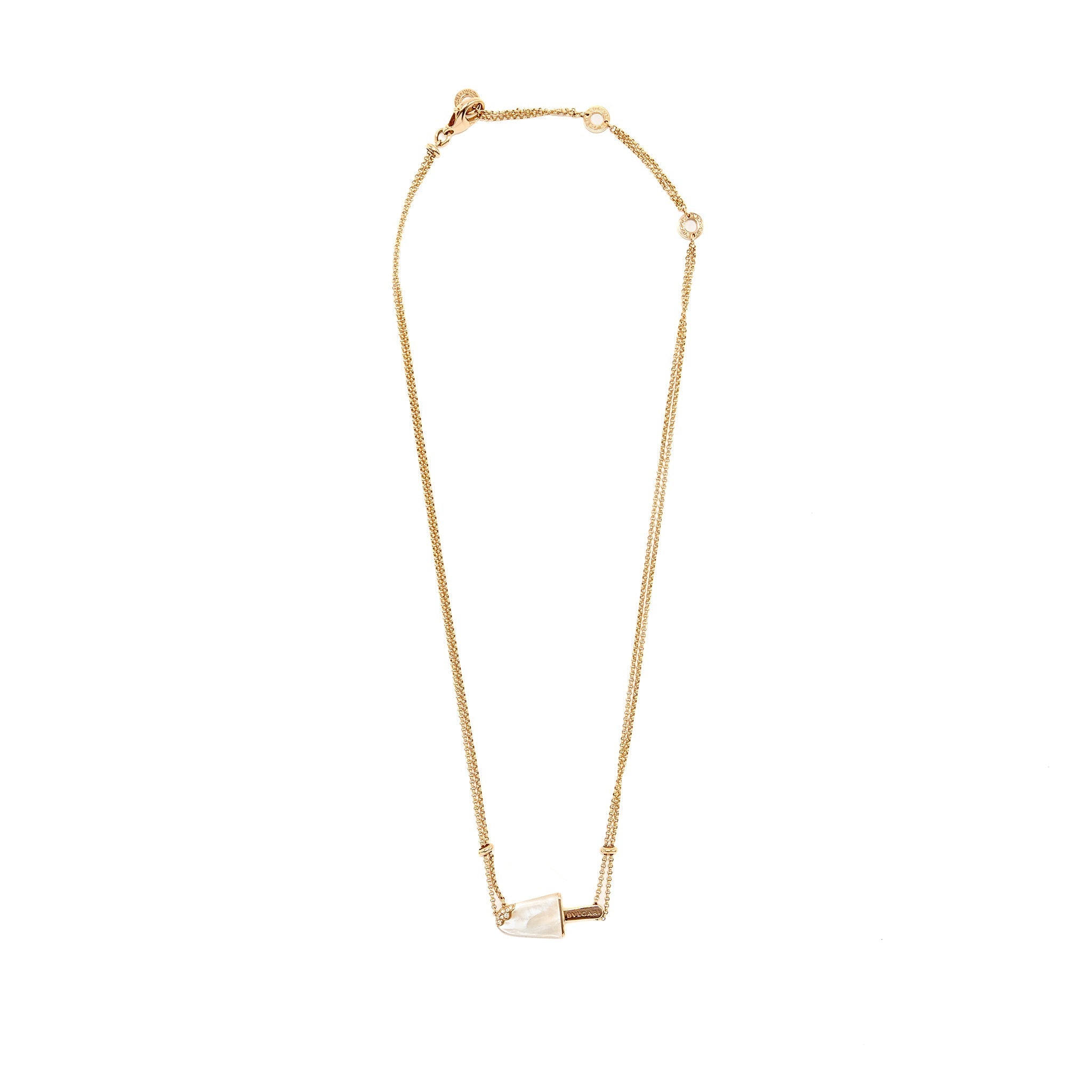 BVLGARI GELATI NECKLACE MOTHER OF PEARL / DIAMONDS / ROSE GOLD