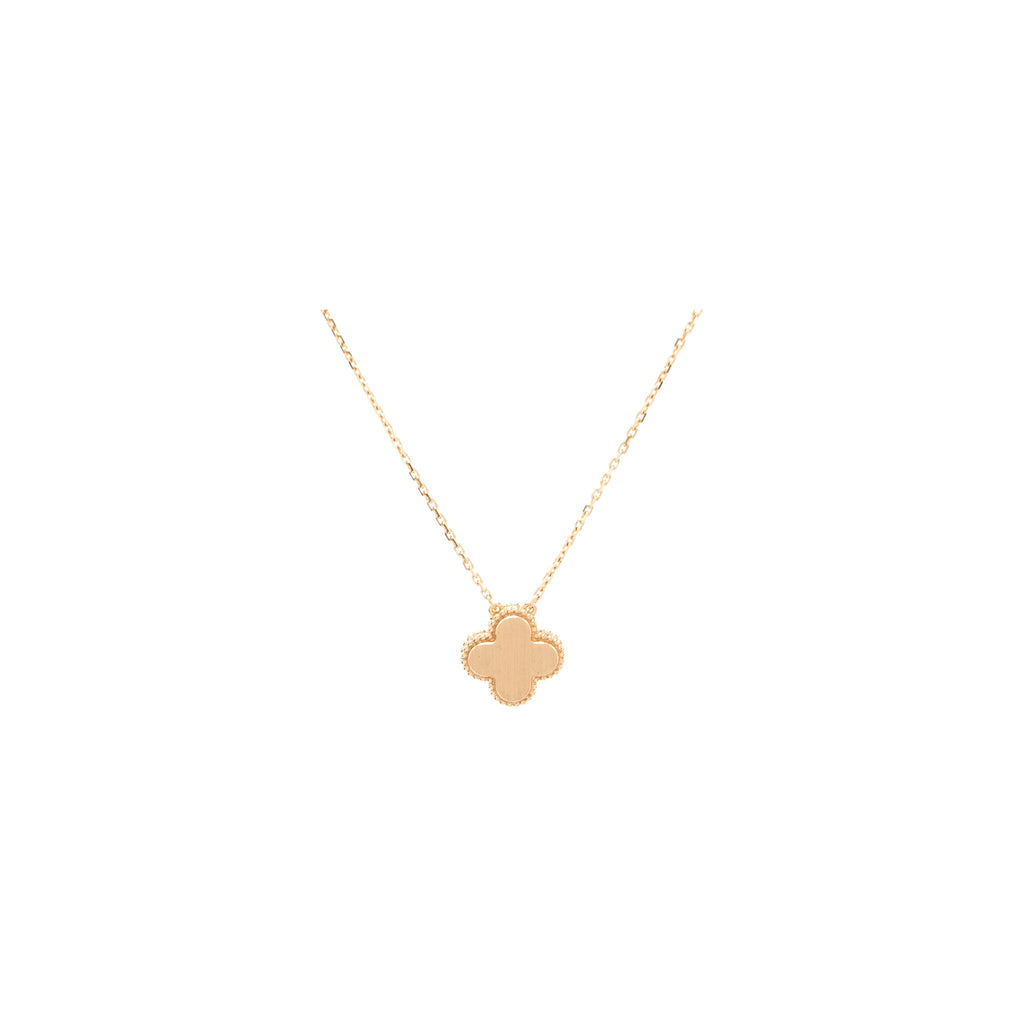 VAN CLEEF & ARPELS 2023 ALHAMBRA HOLIDAY LIMITED PENDANT SILVER OBSIDIAN ROSE GOLD DIAMOND