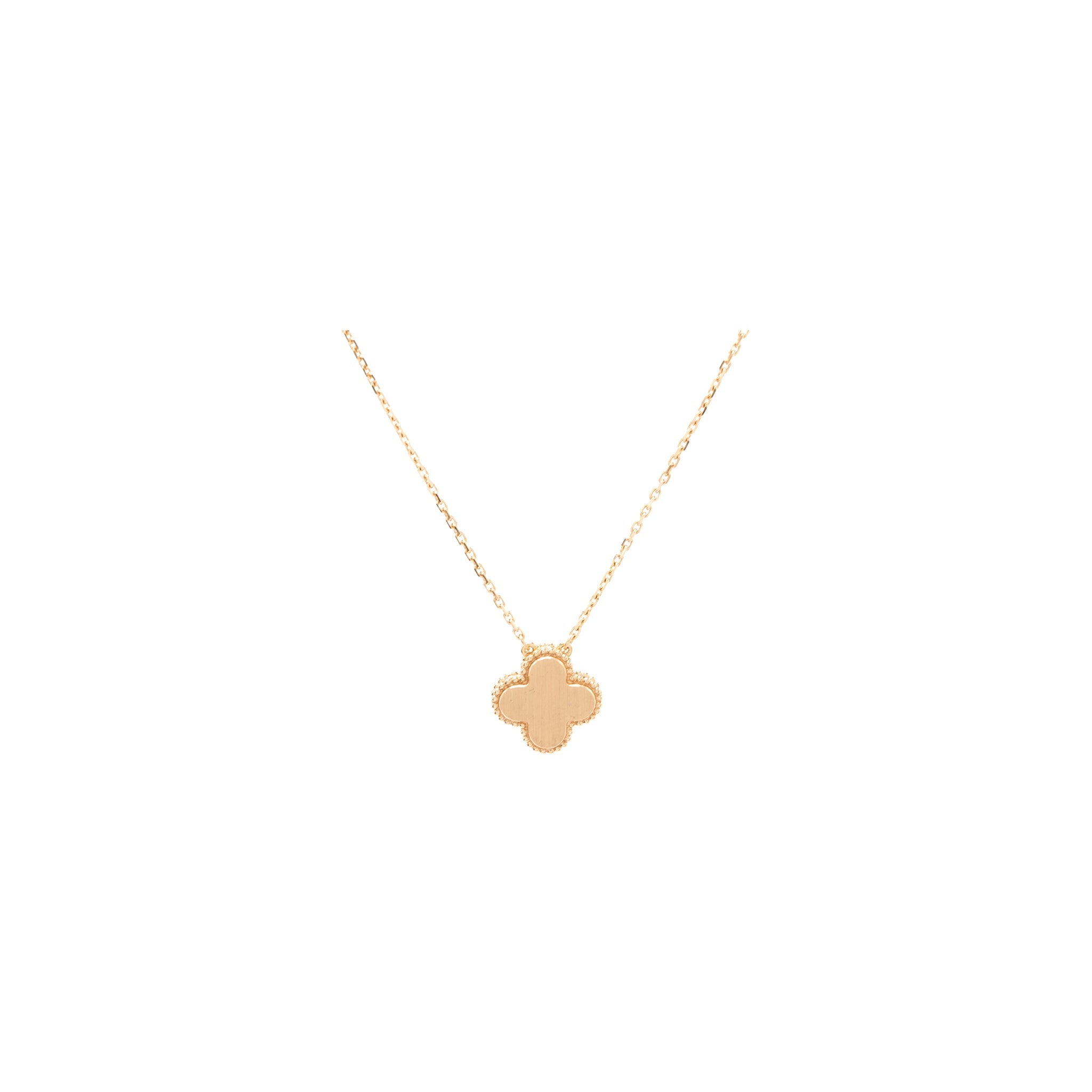 VAN CLEEF & ARPELS 2023 ALHAMBRA HOLIDAY LIMITED PENDANT SILVER OBSIDIAN ROSE GOLD DIAMOND