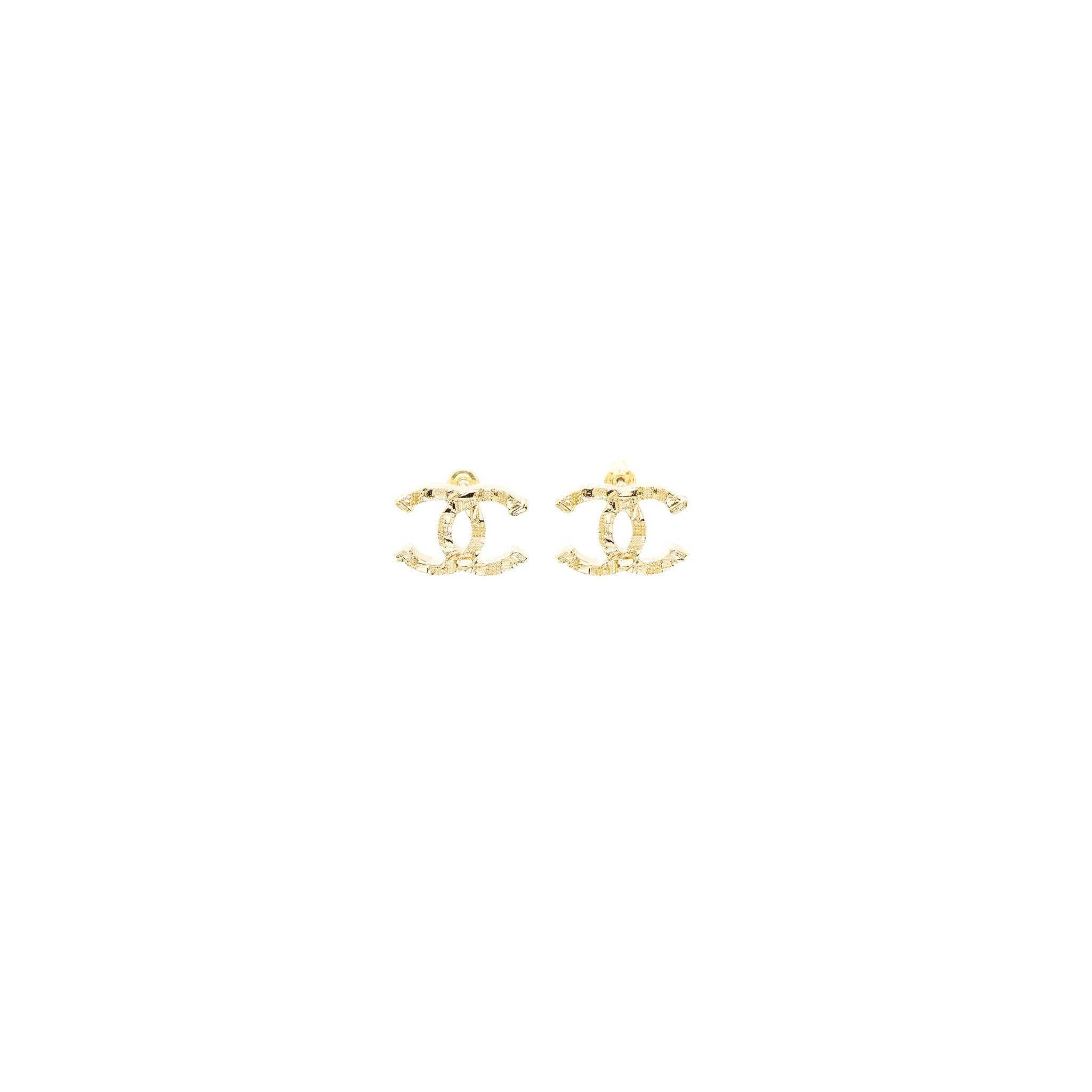 CHANEL CC LOGO EARRINGS LGHW