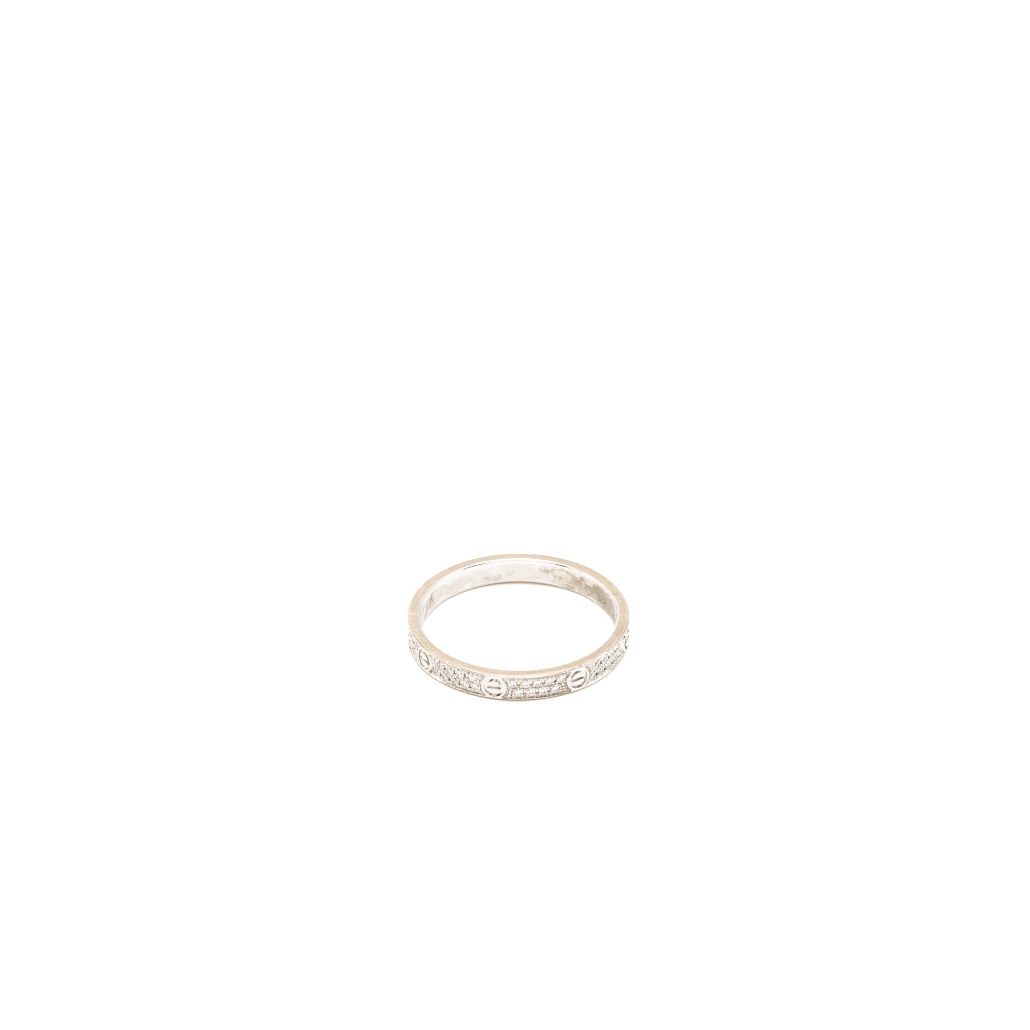 CARTIER LOVE RING WHITE GOLD, DIAMONDS
