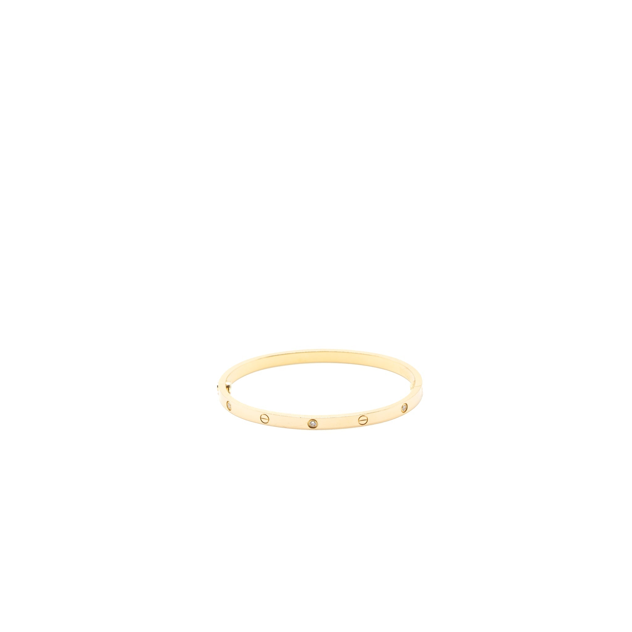 CARTIER LOVE BRACELET YELLOW GOLD 6 DIAMONDS