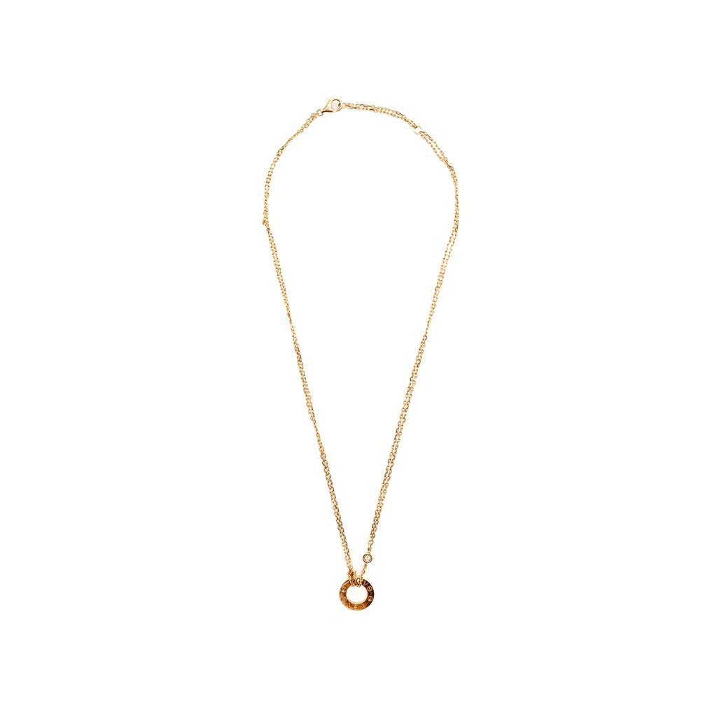 CARTIER LOVE PENDANT 2 DIAMONDS ROSE GOLD